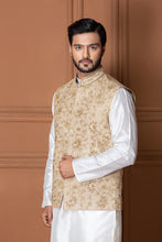 Load image into Gallery viewer, Muga Waist Coat With Nani Tage Embroidery
