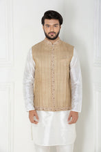 Load image into Gallery viewer, Zani And Jalidar Panel Waistcoat With Embroidered Colour And Button Patti + Hem
