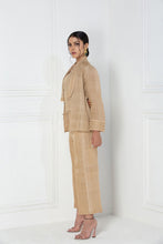 Load image into Gallery viewer, Shawl Color Net Muga Shirt + Inner + Trouser
