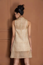 Load image into Gallery viewer, Crystal Hand Work Halter High Neck Shift Dress
